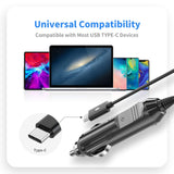 1 x RAW Customer Returns Car Charger USB C 65W Car Charging Cable 12V for Notebook Lenovo ThinkPad X1 Carbon 7th Gen 2019 ThinkPad A485 A285 X280 X380 Yoga A12 R480 E490 E490s E590 E595 C940 Power Car Adapter - RRP €27.23