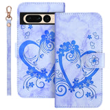 1 x RAW Customer Returns Auslbin Case for Google Pixel 7 Pro 6.7 inch 2022 PU Leather Protective Case with Lanyard Magnetic Flip Cell Phone Case Blue  - RRP €21.6