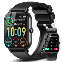 1 x RAW Customer Returns Smartwatch Women Men 1.85 , Smart Watch with Telephone Function, Heart Rate Monitor Sleep Monitor, Fitness Tracker, 112 Sports Modes, IP68 Waterproof Smart Notifications Wristwatch, for Android iOS, Black - RRP €30.24