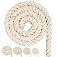 1 x RAW Customer Returns Cotton Cord, Macrame Yarn Rope, Many Sizes Cotton Rope for DIY Crafts, Gifts 20mm 2M  - RRP €13.85