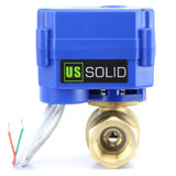 1 x RAW Customer Returns US Solid 3 4 Motorized Ball Valve Brass 2 Way Electric Zone Valve, 9-24V AC DC, 2 Wires, Automatic Return NC - RRP €49.59