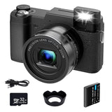 1 x RAW Customer Returns Fine Life Pro SLR camera 4k, compact camera with 5x optical zoom and 8x digital zoom CMOS sensor 12-48MP, Full HD, autofocus, DIGIC 4 image processor, display  - RRP €169.99