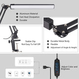 1 x RAW Customer Returns SKYLEO Desk Lamp LED Dimmable - LED Desk Lamp with Clip - Eye Protection LED Desk Lamp - 3 Light Modes x 10 Brightness Levels - Black - RRP €28.0