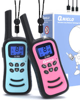 1 x RAW Customer Returns QNIGLO Q268 Walkie Talkie Children s Rechargeable Walkie Talkies Large Range with 8 PMR Channels, VOX Radio for Children with LED Flashlight, Toy from 3-12 Boys Girls, Camping, Outdoors, Hiking - RRP €39.66