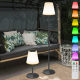 1 x RAW Customer Returns light to hope Solar LED floor lamp dimmable, solar and USB rechargeable outdoor floor lamp with light sensor, warm white and RGB battery solar lamps wireless for indoor, outdoor, waterproof, terraces, garden - RRP €68.76