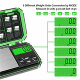 1 x RAW Customer Returns UNIWEIGH digital kitchen scales 1000g 0.1g, fine scales, pocket scales, precision scales, gram scales, small scales, letter scales, mini scales, scale for coins, weed-light green, - RRP €18.99