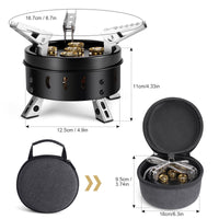 1 x RAW Customer Returns Odoland Camping Stove 11000W Gas Stove with Adapter and Foldable Aluminum Gas Camping Stove for Screw Cartridge Gas Burner Foldable Camping Stove for Hiking Picnic Outdoor Gold - RRP €49.99