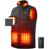 1 x RAW Customer Returns Heated Vest for Men and Women, Electric Thermal Vest with 3 Temperatures and 5 Heating Zones, with 9600 mAh Rechargeable Battery for Outdoors, Hiking, Skiing XL  - RRP €51.56