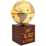 1 x Brand New Infiquan AR Interactive Globe with Digital Calendar Clock, Music Box and LED Night Light with Vintage Archaize Style, 4-in-1 Artwork, USB or Battery Operated - RRP €50.47