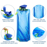 1 x RAW Customer Returns CAINCAY Collapsible Water Bottles, 8pcs 700ml Collapsible Water Bottles Collapsible Reusable Water Bottles for Hiking Adventure Travel - RRP €22.8