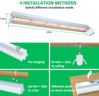 1 x RAW Customer Returns 2pcs T5 plant lamp LED, 42cm full spectrum grow lamp for indoor plants, 660nm 3000K 5000K plant light with reflector daisy chain for sowing, greenhouse, grow shelves - RRP €36.26