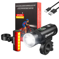 1 x RAW Customer Returns MONTOP StVZO approved bicycle light set 2022 model 100LUX super bright LED bicycle lighting USB battery bicycle lamp, bike light INCL. front lights rear lights, for children and adults - RRP €34.27