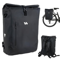 1 x RAW Customer Returns Welhero 3in1 bicycle bag for luggage rack 20-25L - Suitable as a luggage rack bag, backpack and shoulder bag - 100 waterproof and reflective - rear bicycle bag - laptop bag - RRP €53.44