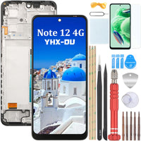 1 x RAW Customer Returns YHX-OU 6.67 INCELL LCD Display for Xiaomi Redmi Note 12 4G 23021RAAEG 23021RAA2Y 23027RAD4I Touch Screen Digitizer Repair Kit with Tools Tempered Glass Black Frame  - RRP €35.02