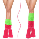 3 x Brand New Yolev traditional socks for women, slouch socks, thermal socks for autumn and winter, stacked neon socks for women, tennis socks, suitable for neon clothing, party, Halloween, Christmas, streetwear for women - RRP €8.76