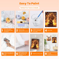 5 x Brand New GHHKUD Paint by Numbers Adults for Children, DIY Hand Painted Oil Painting Kit for Beginners With Frame Wooden Easel and Acrylic Paint Cartoon Anime Paint by Numbers Girl As a Gift-30X40cm - RRP €102.0