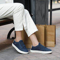 1 x RAW Customer Returns STQ Women s Sneakers Slip on Canvas Comfort Shoes Navy EU39 - RRP €34.5