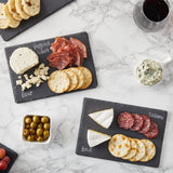 1 x RAW Customer Returns Juvale 6-piece set of small slate plates, perfect as a breakfast board, serving plate, serving tray - for cheese, cold cuts, tapas, sushi - chalk included, gray, 15.2 cm x 0.3 cm x 22.2 cm - RRP €22.61