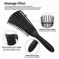 19 x Brand New Daletu Octopus Brush Afro Comb, Hairbrush Afro Detangling Brush for Curls, Detangling Comb for Afro Hair 3a to 4c, for Wavy Wet Dry Long Thick Curly Hair Black  - RRP €177.84