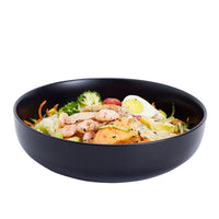 1 x RAW Customer Returns Swuut 26cm Large Serving Bowl, 2200ml Salad Bowl, Ceramic Black Pasta Bowl, Robust Mixing Bowls, Matte Soup Bowl for Family Kitchen, Microwave Dishwasher Safe Black  - RRP €28.2