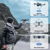 1 x RAW Customer Returns Drone with Dual Camera 1080P, 135 Electric AIdrone RC Quadcopter APP FPV Drone for Kids, Foldable 1080P WiFi Transmission Drones with 2 Batteries and 2Cameras, 3D Flip, One Key Start Landing, Headless Mode - RRP €59.99