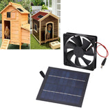 1 x RAW Customer Returns fansheng Solar Panel Powered Fan, 20W 12V IP65 Waterproof Monocrystalline Silicon Solar Panel Fan for Greenhouse, Chicken Coop, Roof Vent, Camping, Dog House - RRP €20.11