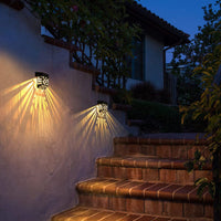 1 x RAW Customer Returns Miavogo solar lamp wall lamps for outdoors, 6 pieces decorative solar lights wall lights waterproof IP54 warm white solar outdoor lights for garden terrace front door stairs garage balcony paths - RRP €29.36