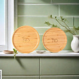 15 x Brand New WW STYLE bamboo plates in a set of 2, cute rabbit design, bamboo tableware dinner plate, wooden plate, decorative plate, children s plate, children s tableware, gift Easter birthday family friends children - RRP €179.85