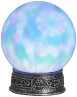 1 x RAW Customer Returns Widmann 07102 - Magic crystal ball, with light and sound, 20 cm, decoration, Halloween, theme party - RRP €32.26