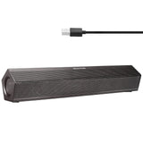 1 x RAW Customer Returns Sanyun SW010 Dual Mode Computer Speakers, 8W Wired USB Port with Built-in 16-Bit DAC for Power and Audio, Bluetooth 5.0, Mini Sound Bar for PC Laptop Tablet Desktop, Black - RRP €34.99