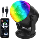 1 x RAW Customer Returns Battery Operated Disco Ball Party Light with Remote Control, Music Controlled, Portable for Outdoor and Indoor Use, USB Plug, DJ Light, Party Gadgets, Disco Light, Strobe Stage Light - RRP €14.99