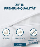 1 x RAW Customer Returns Waterproof pillowcase 50 x 70 cm, pillow protector with zip, Made in EU Oeko-Tex Certified Recycled Cotton Molton GRS Soft, 2-pack Zip, Anti-mite Bedbugs - RRP €23.03