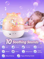 1 x RAW Customer Returns Starry sky projector children with 15 films, music box baby with 10 music, night light children s night light baby, bedside lamp children, night light starry sky projector children, unicorn gifts for girls - RRP €21.99