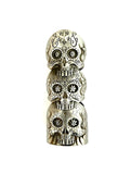 1 x RAW Customer Returns Metal Shell Skull Antique Silver for Maxi Bic Lighter with Bottle Opener - Various Choices 3  - RRP €20.4