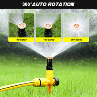 2 x RAW Customer Returns Pack of 4 Lawn Sprinklers 360 Rotating Garden Sprinkler Garden Sprinkler Water Sprinkler Adjustable Automatic Irrigation System for Garden Lawn Plants Vegetables Flowers Pastorale Yellow  - RRP €41.68