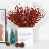 13 x Brand New 12 Pieces Glitter Berry Branches Decoration Artificial Berry Stems Red Berries Christmas Holly Berry Branches Christmas Berry Stems for Christmas Tree Winter Decoration,40CM - RRP €265.2