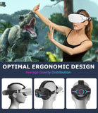 1 x RAW Customer Returns Nalezuns VR glasses VR headset pc, 8000mAh battery 3D VR glasses 110 FOV accessories PC, headset with LED backlight, adjustable VR strap cushion glasses for more comfort for films and games - RRP €20.16