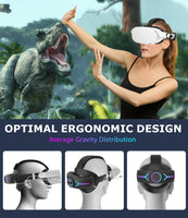 1 x RAW Customer Returns Nalezuns VR glasses VR headset pc, 8000mAh battery 3D VR glasses 110 FOV accessories PC, headset with LED backlight, adjustable VR strap cushion glasses for more comfort for films and games - RRP €20.16