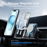 1 x RAW Customer Returns ESR Case for iPhone 15, MagSafe Compatible, Military Grade Protective Case, Holster with Built-in Hidden Kickstand, Scratch Resistant Back Cover, Classic Series, Transparent Blue - RRP €23.59