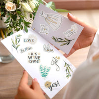 1 x Brand New Ajerg Wedding Guest Book Stickers 266 Designs , Vintage Love Sticker Transparents for Guest Book Photo Album, DIY Cards, Scrapbook Bullet Journal - Wedding Decoration in Cream - RRP €9.97