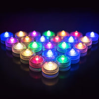 1 x RAW Customer Returns Rikiss Mini Underwater Light 24 Pieces RGB Multi Multi-Color LED Pond Lighting Waterproof LED Candles for Home Garden Decoration Vase Bathtub - RRP €22.99