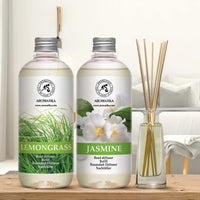 1 x RAW Customer Returns Room fragrance diffuser refill Lemongrass Jasmine 1L - 2x500ml - refill set for fragrance diffuser - reed diffuser refill - room fragrance - room fragrance - diffuser refill - room air - RRP €40.33