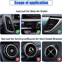 1 x RAW Customer Returns VICDUEKG 20pcs Car Air Outlet Strips Air Conditioning Decoration Vent Vent Car Interior Accessories DIY Strips Black  - RRP €34.8