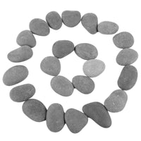 1 x RAW Customer Returns ROCKIMPACT 24 Large Stones for Painting Dark Gray Beach Pebbles Natural River Rocks with Smooth Surface for Crafts 5-8cm - RRP €21.1