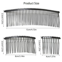 1 x Brand New Zhongcp1 Hair Comb Clip Comb 15 Pieces Clip Metal Hair Accessories Clip Comb Hair Side Comb Hair Combs Wedding Hair Clip Combs 3 Sizes For Craft DIY Hair Bows Jewelry Making - RRP €12.9