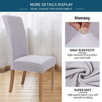 1 x Brand New Homaxy Chair Cover with Backrest, Washable Removable Chair Cover, Very Easy to Clean and Durable, Chair Cover Suitable for Home, Hotel grey, 2 pieces  - RRP €22.8