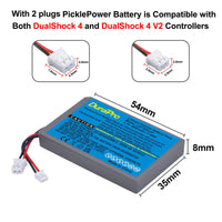 1 x RAW Customer Returns DuraPro 2X 2000mAh battery compatible with Sony PS4 Slim PS4 Pro PS4 LIP1522 KCR1410 Dualshock 4 Playstation 4 Game Controller CUH-ZCT2, CUH-ZCT2E, CUH-ZCT1E, CUH-ZCT1U - RRP €19.99