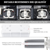 1 x RAW Customer Returns Thermalright Assassin King 120 SE WHITE ARGB CPU Air Cooler, AK120 SE WHITE ARGB, 5 Heatpipes, TL-C12CW-S PWM Quiet Fan CPU Cooler with S-FDB Bearing, for AMD AM4 AM5 Intel 1150 1151 1200 1700 - RRP €23.59