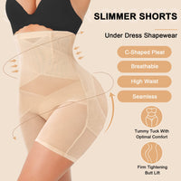 1 x RAW Customer Returns Bingrong Women s Shaping Underwear Slimming Shapewear High Waist Shaping Panties Women s Belly Shaping Shorts Invisible Underwear Seamless Shapewear Small, Beige  - RRP €20.64