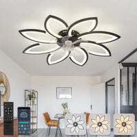 1 x RAW Customer Returns YUNLONG 90 cm Ceiling Fan with Lighting Very Quiet Living Room Dimmable LED Lamp with Fan Modern DC Motor Fan with Light Summer Winter Function for Bedroom Kitchen Black - RRP €115.22